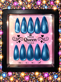 Midnight Sapphire | Metallic Blue Stiletto Press-On Nails