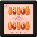 Golden Harvest | Orange Glitter Floral Press-On Nails