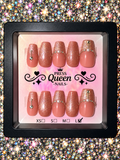 Rose Gold Royalty | Glitter Pearl Press-On Nails