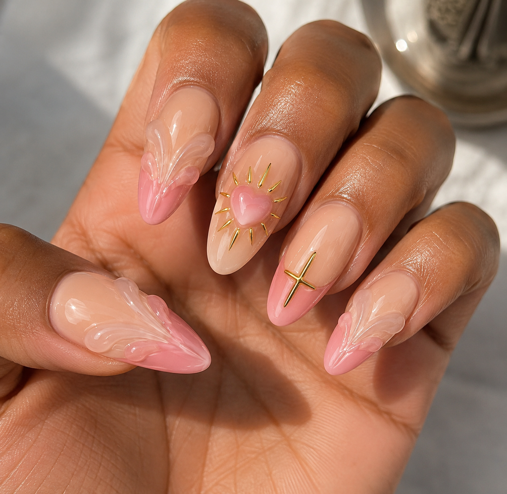 Blessed & Beautiful – Press-On Nail Set