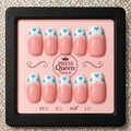 Sweetheart Sky | Blue Heart French Press-On Nails