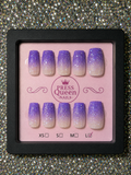 Purple Stardust | Glitter Ombré Press-On Nails