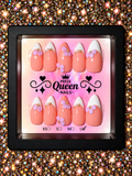 Peach Blossom | Floral French Tip Press-On Nails