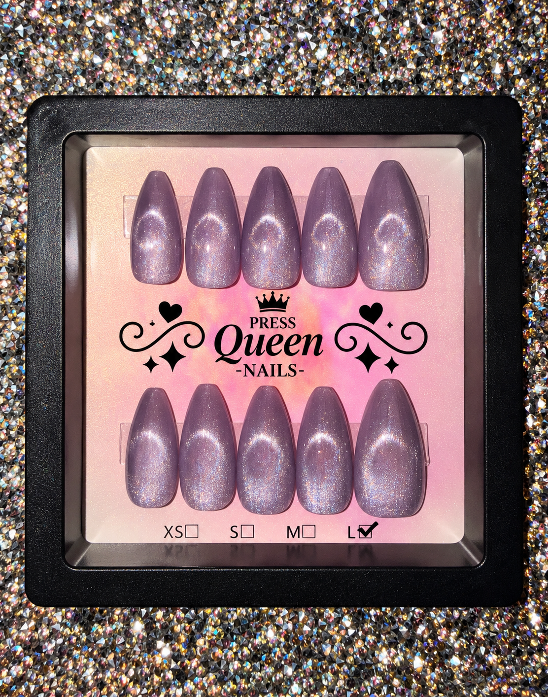 Lavender Halo | Shimmer Cat-Eye Press-On Nails