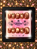 Peach Please | Bronze Shimmer Peach Charm Short Press-On Nails