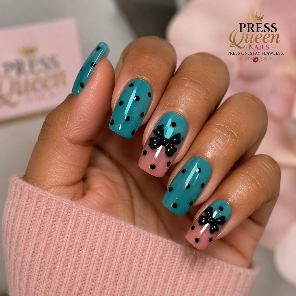 Bow Me a Kiss – Press-On Nail Set