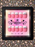 Pretty in Pearls | Pink French Rhinestone Press-On Nails