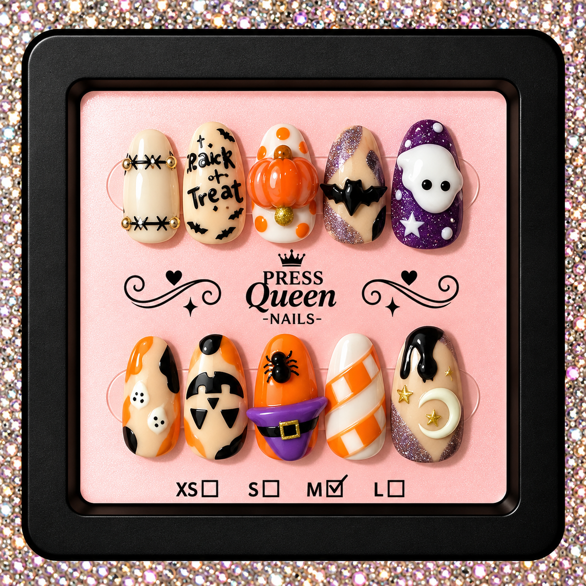 Trick or Slay | 3D Halloween Press-On Nails