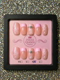 Pink Stardust | Shimmer French Press-On Nails