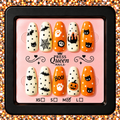 Boo Crew | Orange & Cream Halloween Press-On Nails