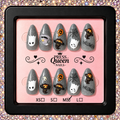 Silver Scream | Glitter Halloween Press-On Nails