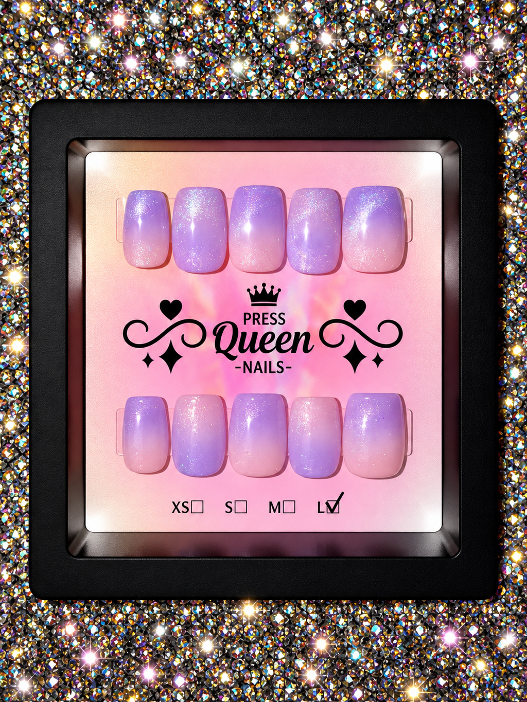 Lavender Dreams | Shimmer Ombré Press-On Nails