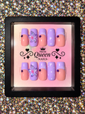 Butterfly Kisses | Lavender & Pink Butterfly Press-On Nails