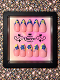 Sunshine in Bloom | Pink, Blue & Yellow Floral Press-On Nails