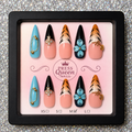Wildflower Luxe | Blue, Black & Animal Print 3D Press-On Nails