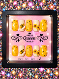 Queen Bee | Yellow Bee & Daisy Press-On Nails