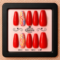 Confetti Queen | Red & Colorful Polka Dot Press-On Nails