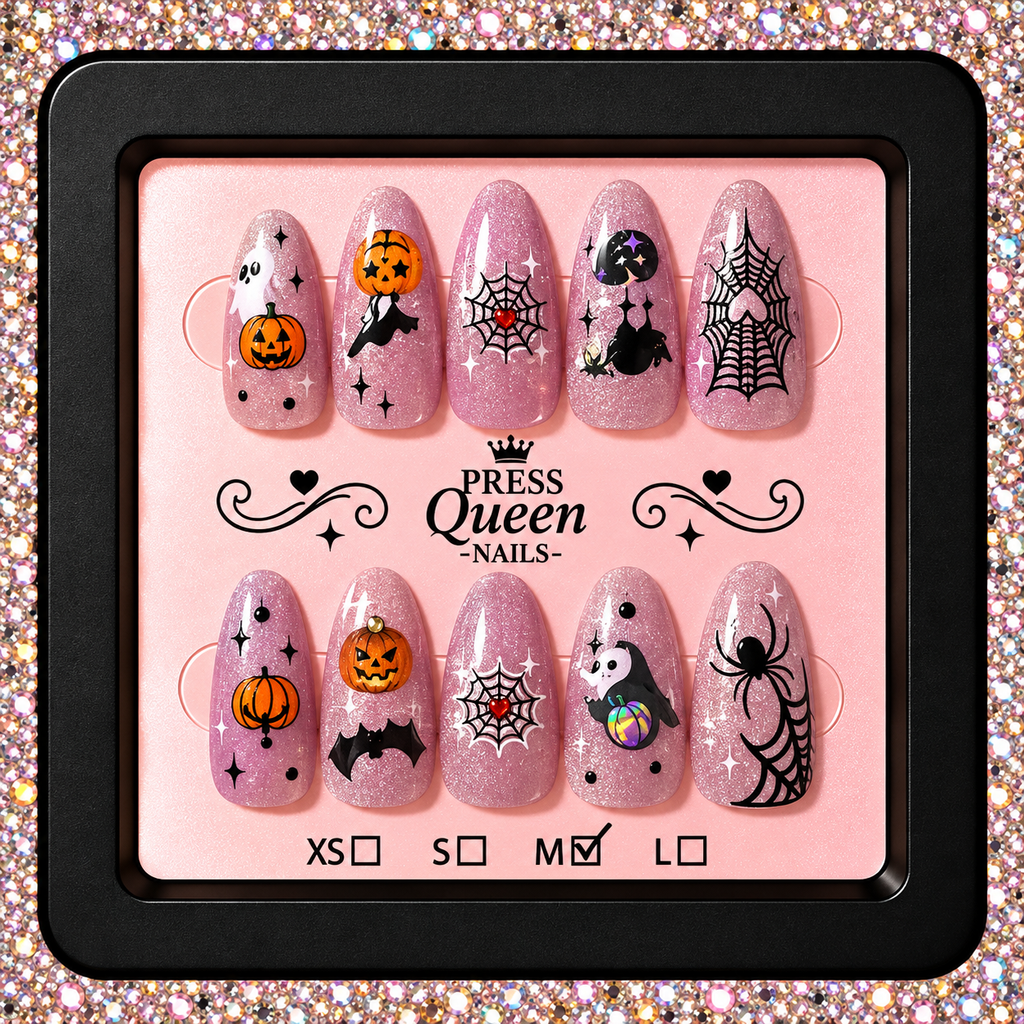 Pink Boo-tique | Glitter Halloween Press-On Nails