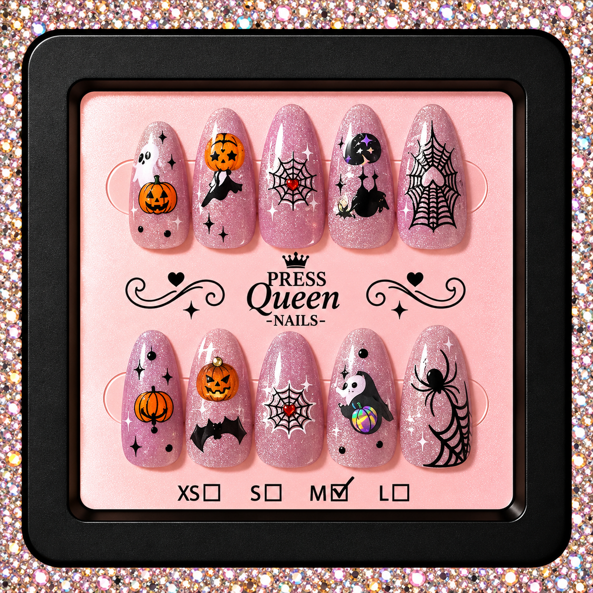 Pink Boo-tique | Glitter Halloween Press-On Nails