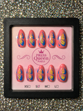 Butterfly Sunset | Coral Butterfly Press-On Nails