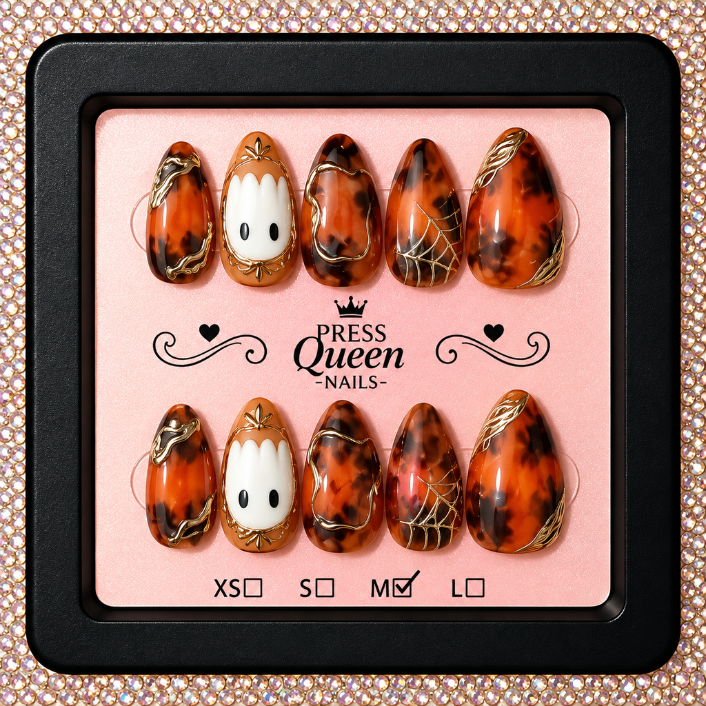 Haunted Tortoise | Halloween Tortoiseshell Press-On Nails