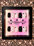 Starstruck Chic | Black & Blush Pink Star Press-On Nails