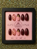 Royal Merlot | Burgundy & Blush Press-On Nails