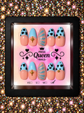 Blue Rodeo | Cow Print & Blush Press-On Nails