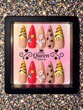 Wildflower Glam | Red, Nude & Animal Print 3D Press-On Nails