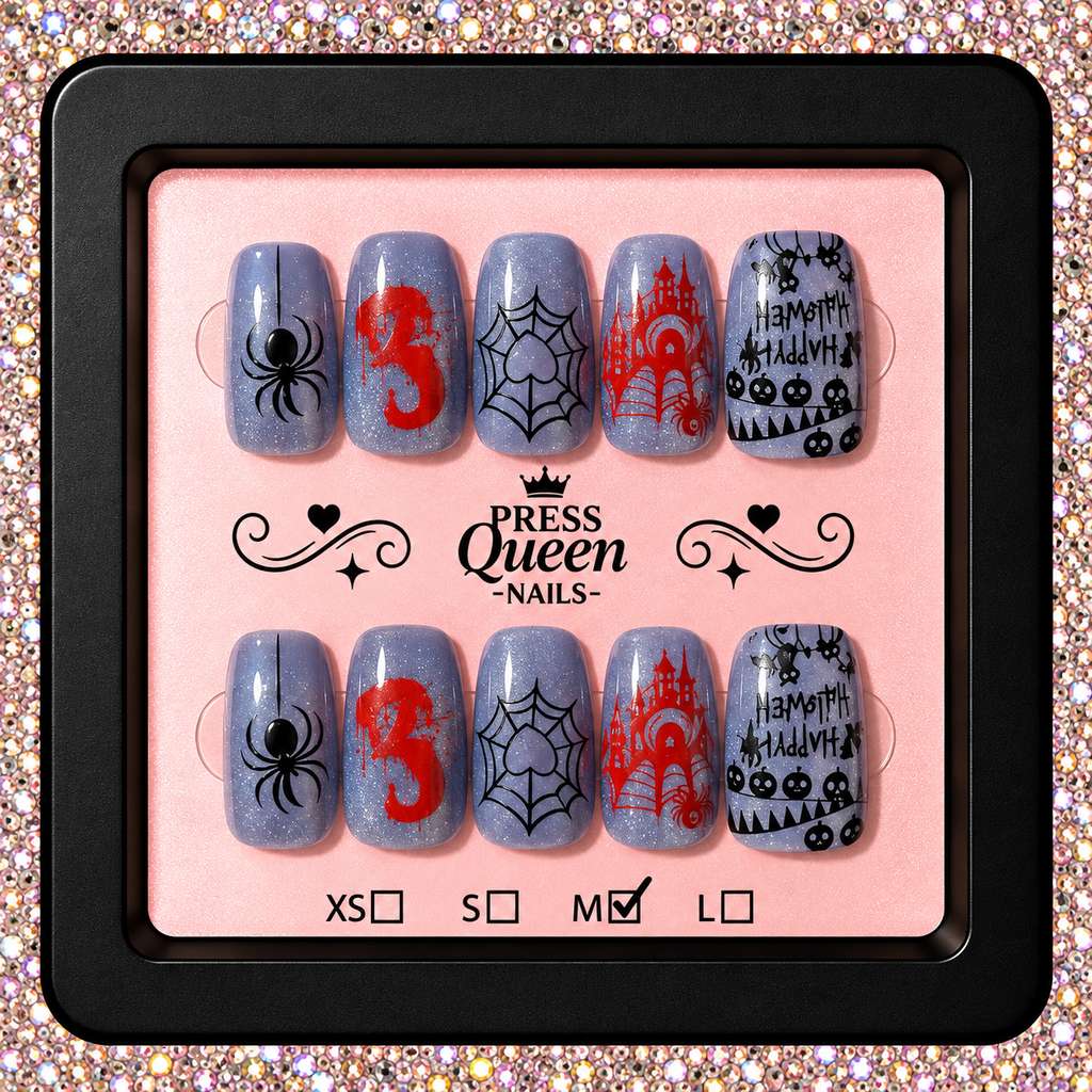 Haunted at Midnight | Spooky Halloween Press-On Nails