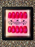 Pink Voltage | Hot Pink Shimmer Short Press-On Nails