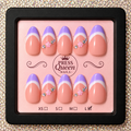 Lavender Blush | Double French Rhinestone Press-On Nails