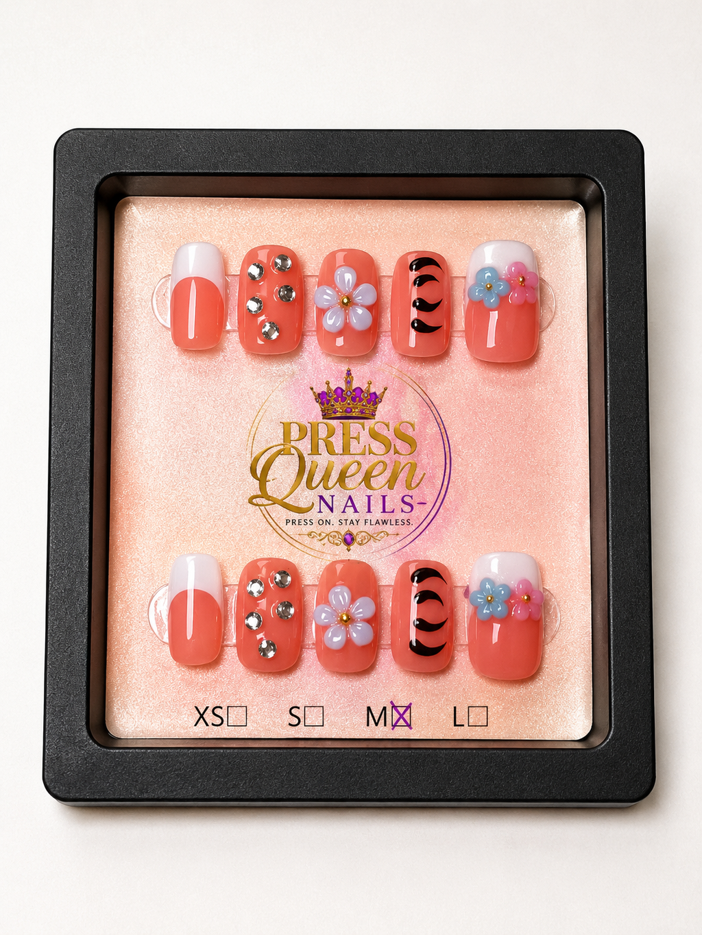 Coral Crush – Press-On Nail Set