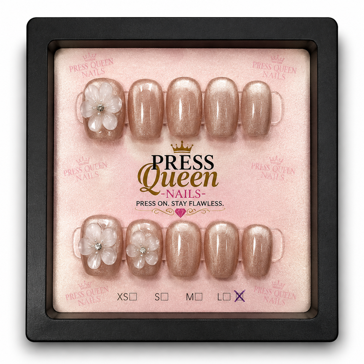 Champagne Blossom – Press-On Nail Set