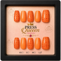 Orange Crush | Bright Orange Patterned Press-On Nails