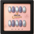 Diamond Dust | Silver & Purple Glitter Press-On Nails