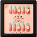 Mint Blossom | Mint Green & Coral Floral Press-On Nails