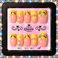 Golden Bloom | Yellow Floral Rhinestone Press-On Nails