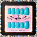 Turquoise Glow | Glossy Aqua Blue Press-On Nails