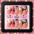 Flirty in Bloom | Pink Floral & Kiss Press-On Nails