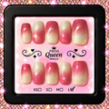 Watermelon Glow | Pink & Lime Shimmer Press-On Nails