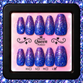 Royal Galaxy | Blue & Purple Glitter Press-On Nails