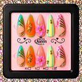 Tropical Queen | Colorful 3D Floral Press-On Nails