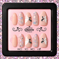 Champagne Butterfly | Nude Glitter Butterfly Press-On Nails