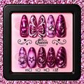 Magenta Butterfly Kiss | Metallic Butterfly Press-On Nails