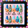 Ocean Royalty | Luxury Blue & Gold 3D Press-On Nails